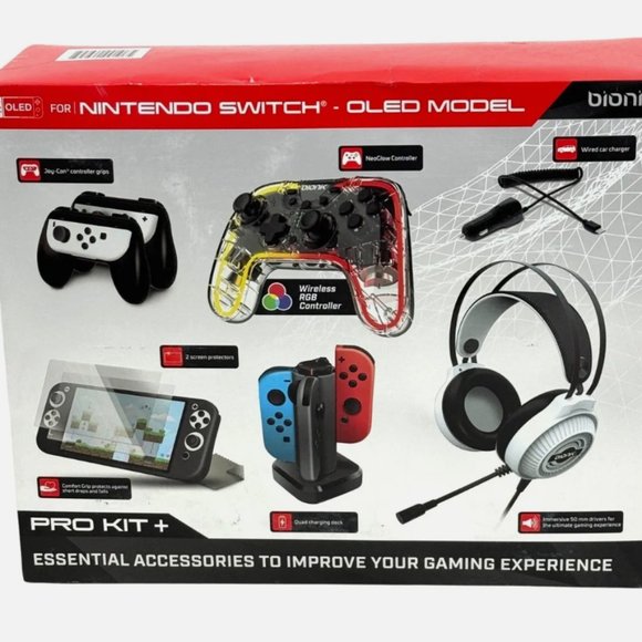 Bionik Pro Kit Plus Essential Accessories For Nintendo Switch OLED - Picture 2 of 4